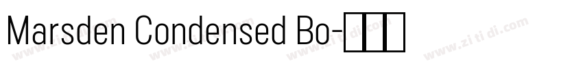 Marsden Condensed Bo字体转换
